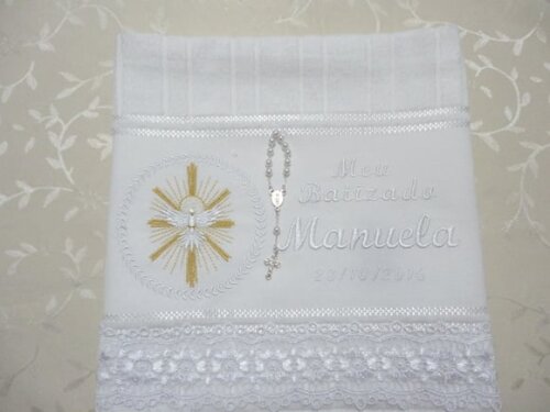 Toalha para Batizado Personalizada