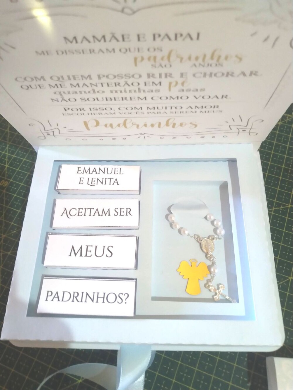 Convite para Padrinhos de Batizado / Primeira Eucaristia / Crisma