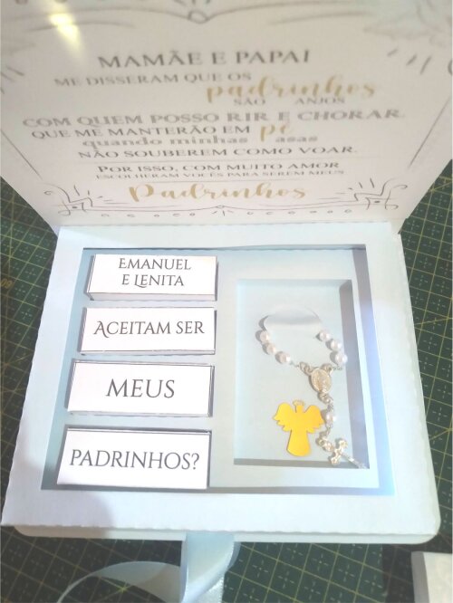 Convite para Padrinhos de Batizado / Primeira Eucaristia / Crisma