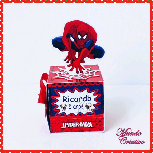 Caixa Laço Homem Aranha