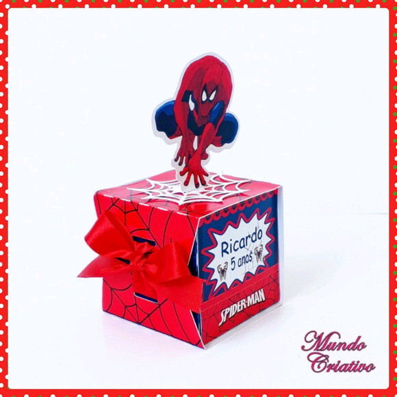 Caixa Laço Homem Aranha