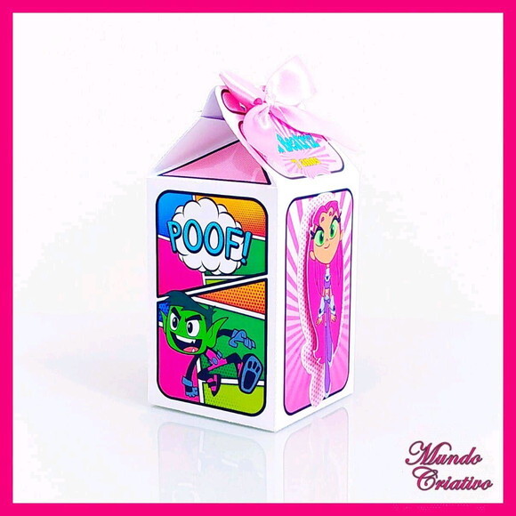 Caixa Milk Jovens Titãs Rosa