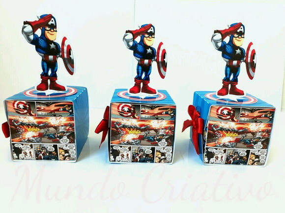 Caixa Personalizada Capitão América