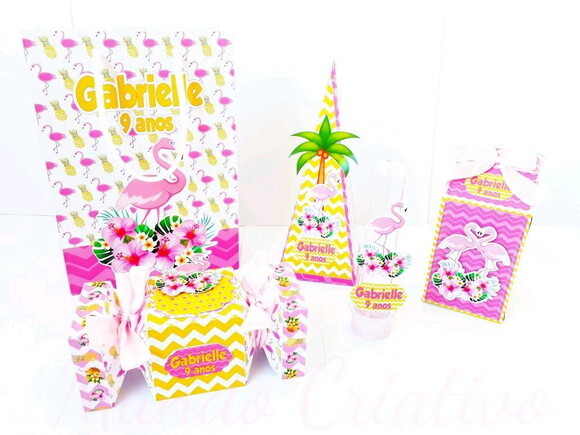 Kit Personalizados Flamingos
