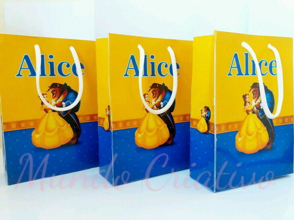 Sacolinha Personalizada A Bela e a Fera