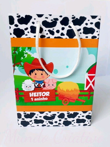 Sacolinha Personalizada fazendinha