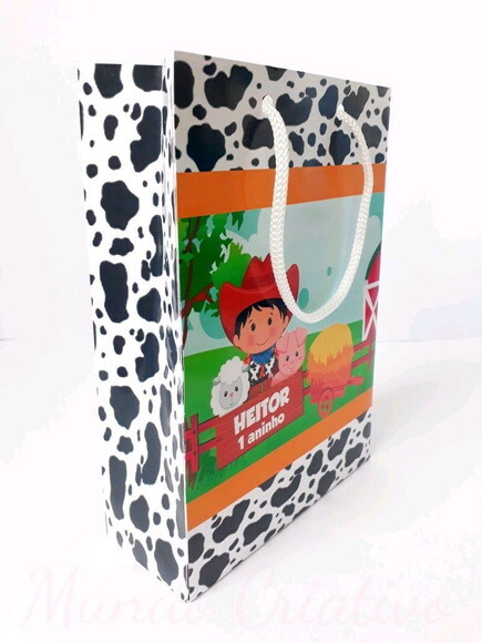 Sacolinha Personalizada fazendinha