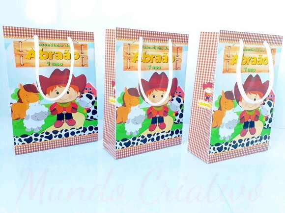 Sacolinha Personalizada fazendinha