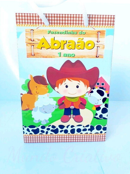 Sacolinha Personalizada fazendinha