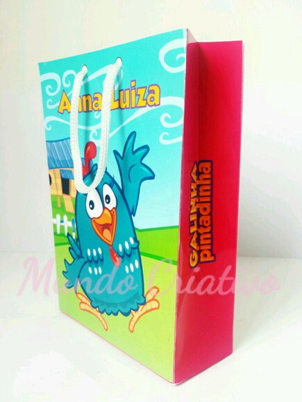 Sacolinha Personalizada Galinha Pintadinha