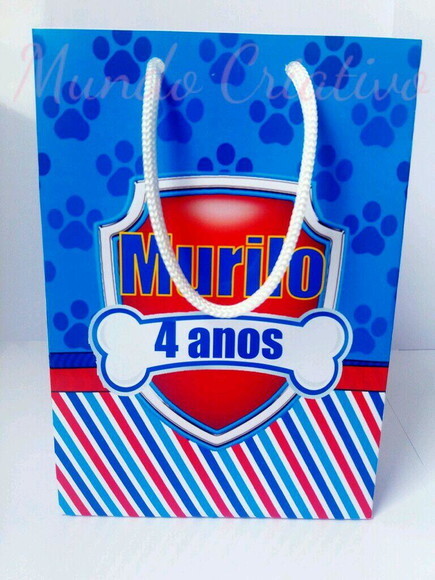 Sacolinha Personalizada Patrulha Canina