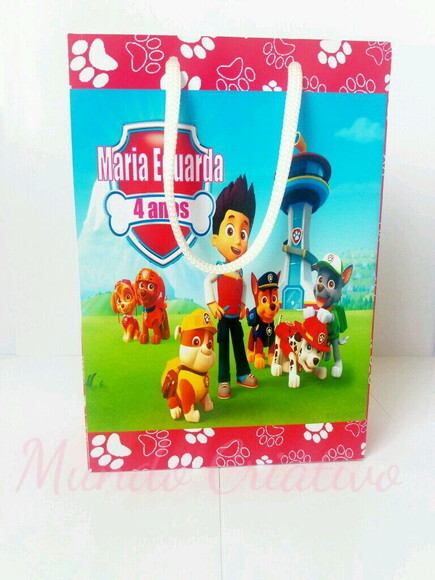 Sacolinha Personalizada Patrulha Canina