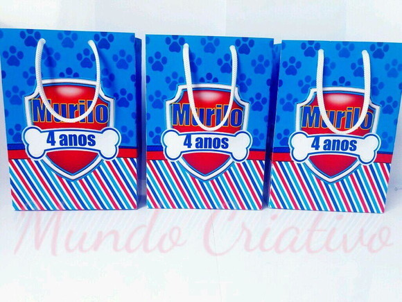 Sacolinha Personalizada Patrulha Canina