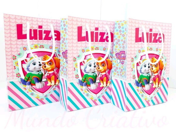 Sacolinha Personalizada Patrulha Canina Menina