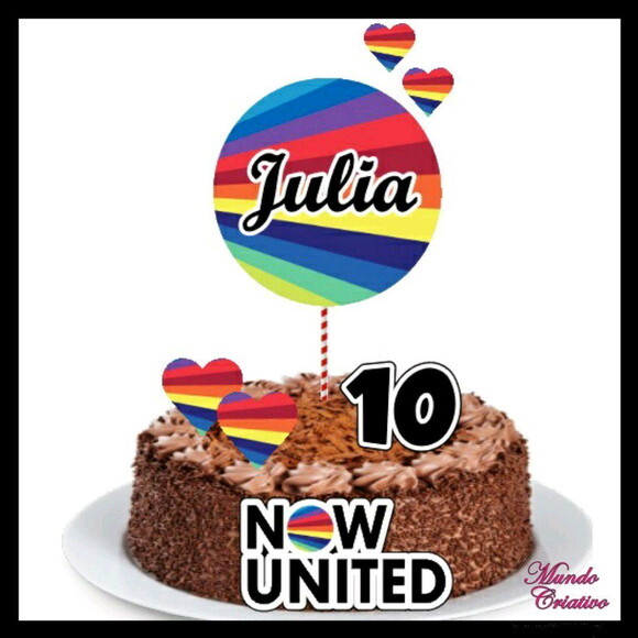 TOPO DE BOLO NOW UNITED