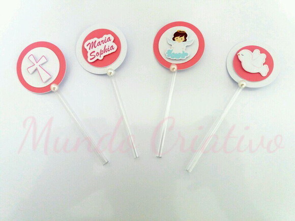 Toppers para docinhos Batizado
