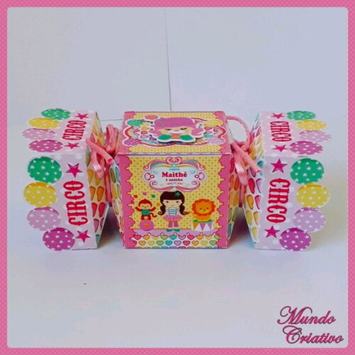 Caixa Bala Circo Rosa