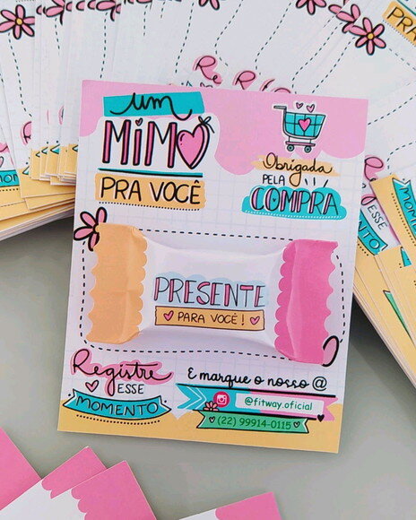 Cartão com Balinha Personalizada