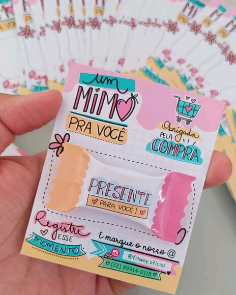 Cartão com Balinha Personalizada