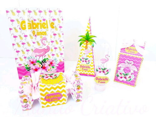 Kit Personalizados Flamingos