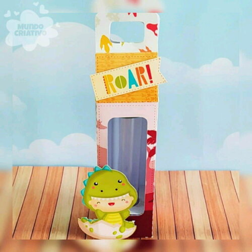 Porta Tubete Dinossauro Baby