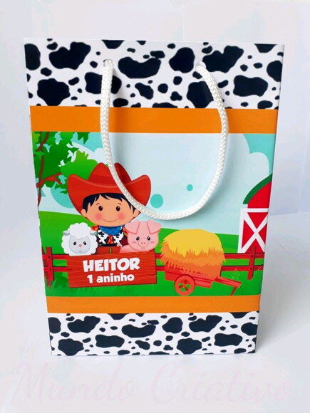 Sacolinha Personalizada fazendinha
