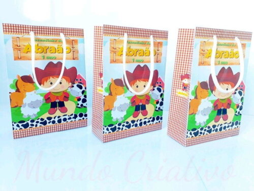 Sacolinha Personalizada fazendinha