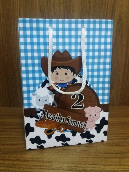 Sacolinha Personalizada fazendinha