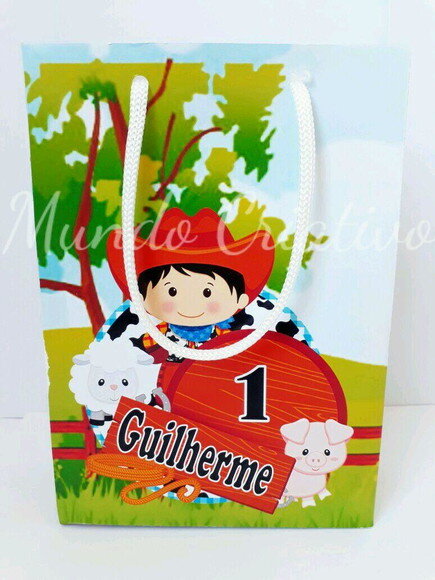 Sacolinha Personalizada Fazendinha