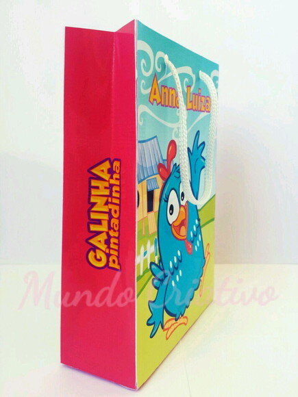 Sacolinha Personalizada Galinha Pintadinha