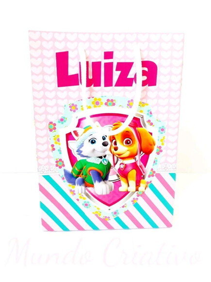 Sacolinha Personalizada Patrulha Canina Menina