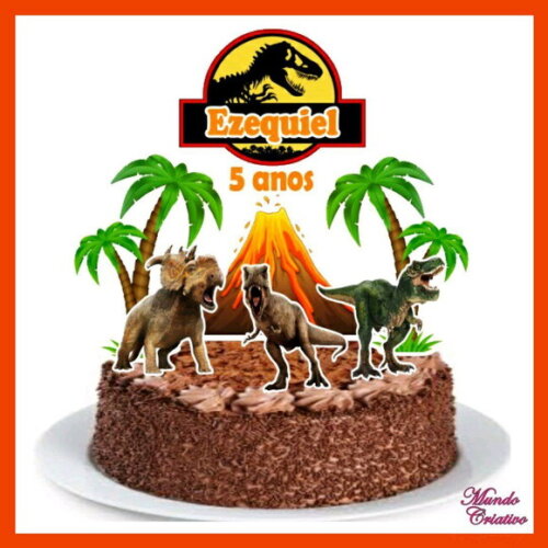 TOPO DE BOLO DINOSSAUROS