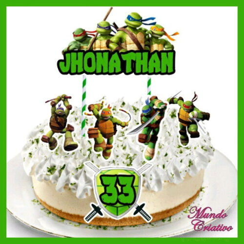 TOPO DE BOLO TARTARUGA NINJA