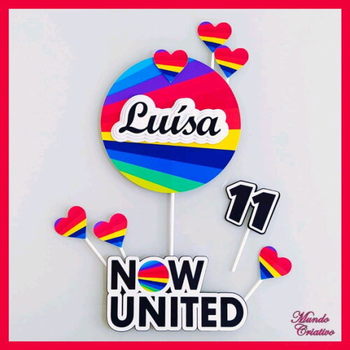 TOPO DE BOLO NOW UNITED