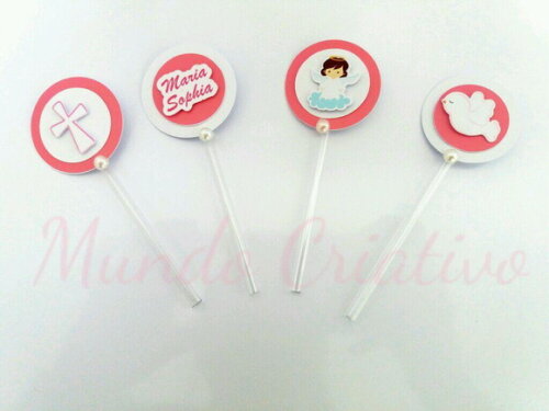 Toppers para docinhos Batizado