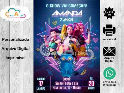Convite Digital Guerreiras do K-Pop 01