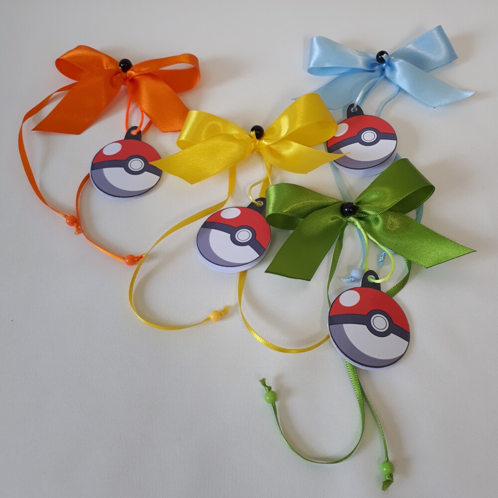 Laço cetim tag personalizada lembrança de aniversário menino