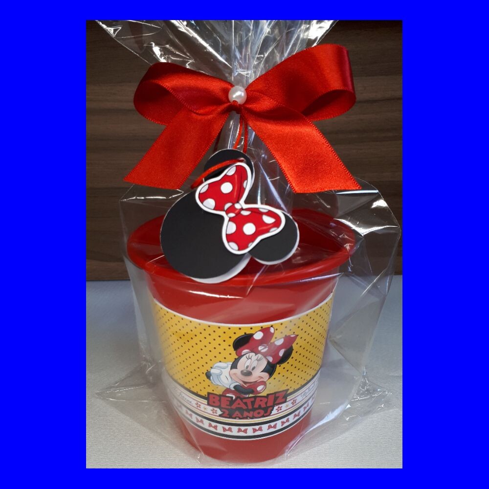 Centro de mesa balde de pipoca personalizado