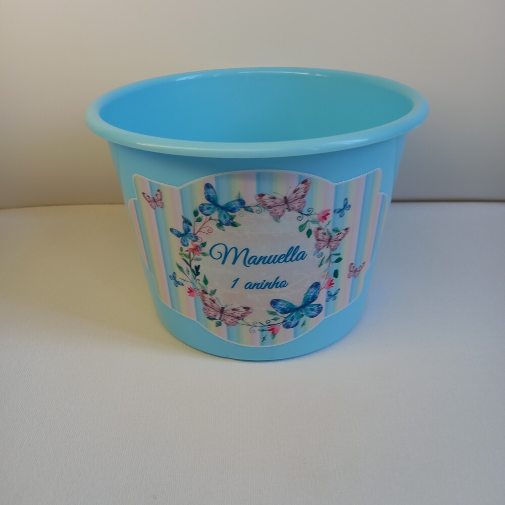 Centro de mesa balde de pipoca personalizado