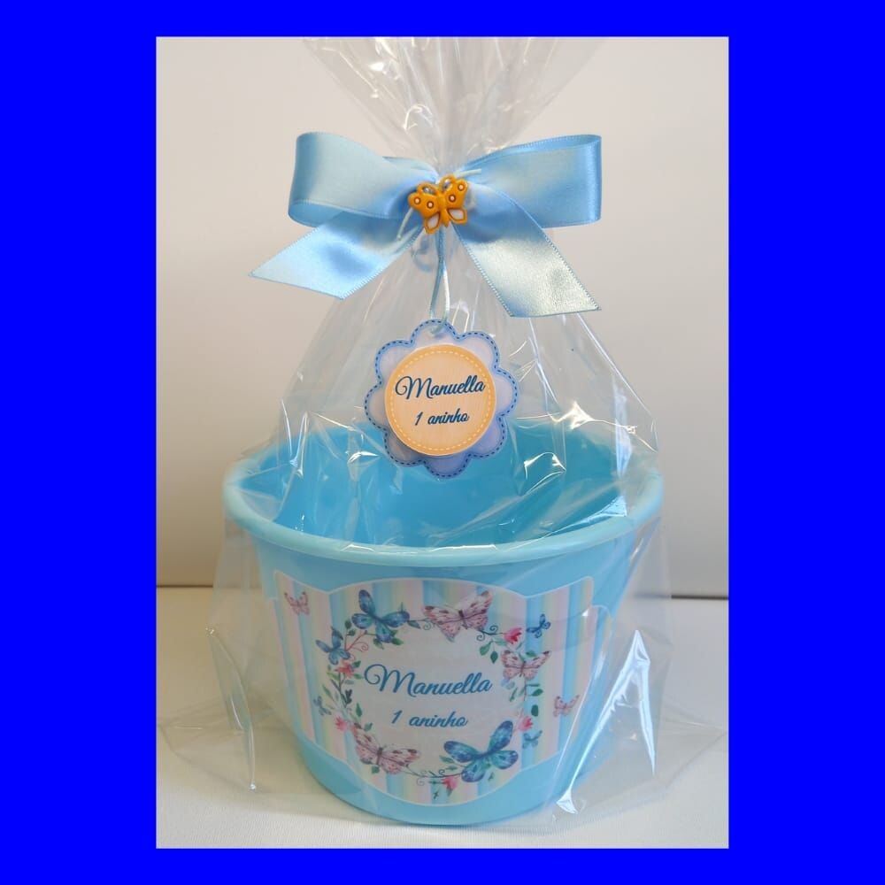 Centro de mesa balde de pipoca personalizado