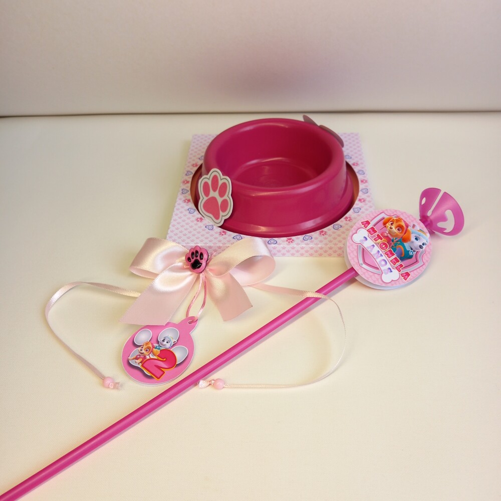 Centro de mesa pote comedouro personalizado canina
