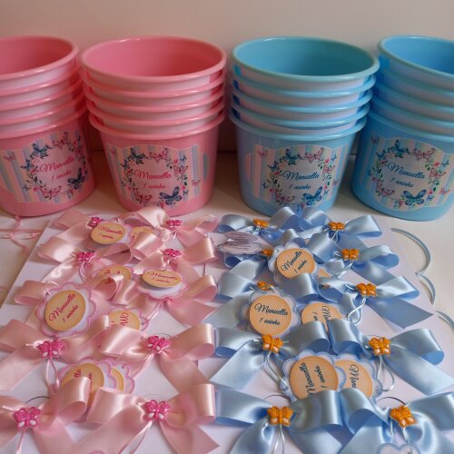 Centro de mesa balde de pipoca personalizado