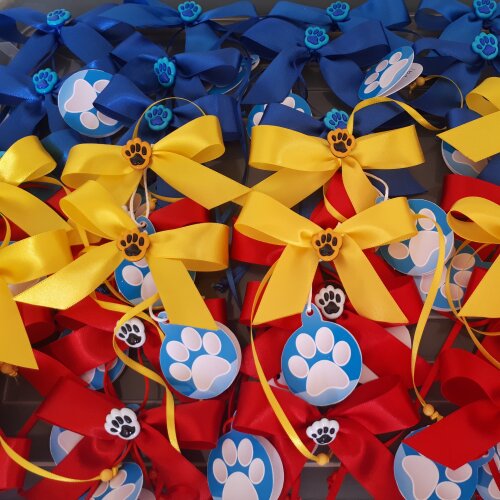 Centro de mesa pote comedouro personalizado canina