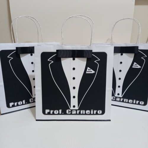 Sacola de papel personalizada em camadas dia dos pais