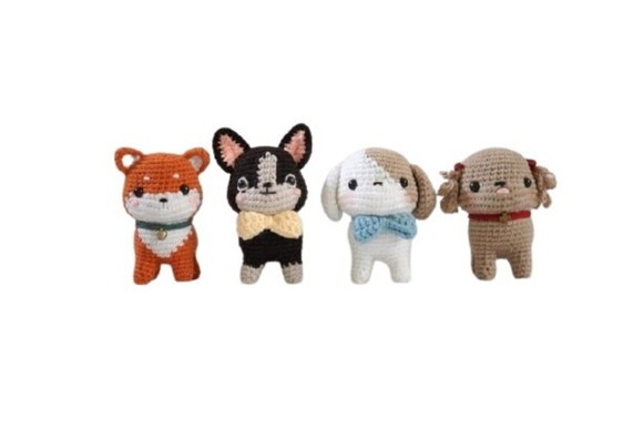 Receita 4 Cachorrinhos amigurumi