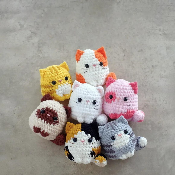 Receita 7 Gatinhos Amigurumi