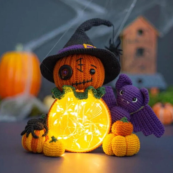 Receita Abobora Halloween Amigurumi