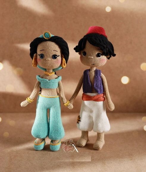 Receita Aladim e Jarmine Amigurumi