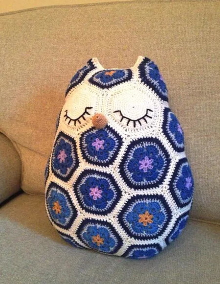 Receita Almofada Coruja Amigurumi