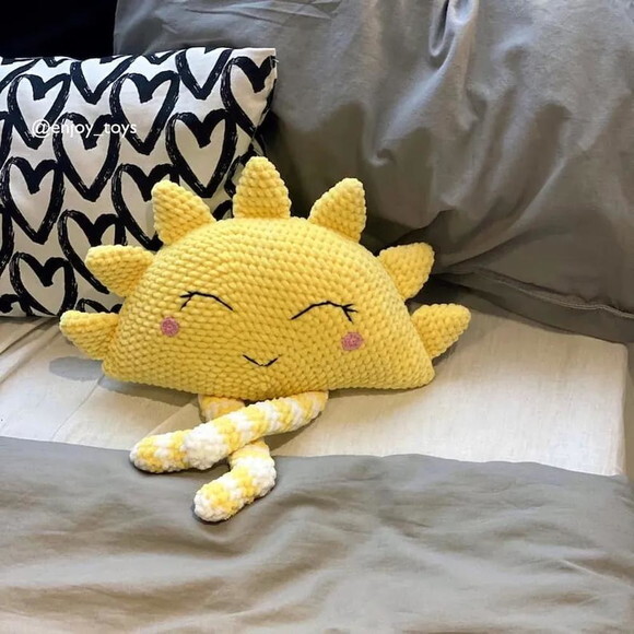 Receita Almofada Sol Amigurumi